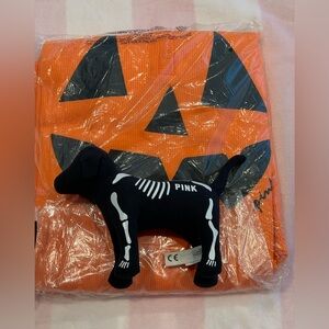 NEW XL VS PINK Halloween Jack-O-Lantern Thermal Sleep Onesie and mini dog